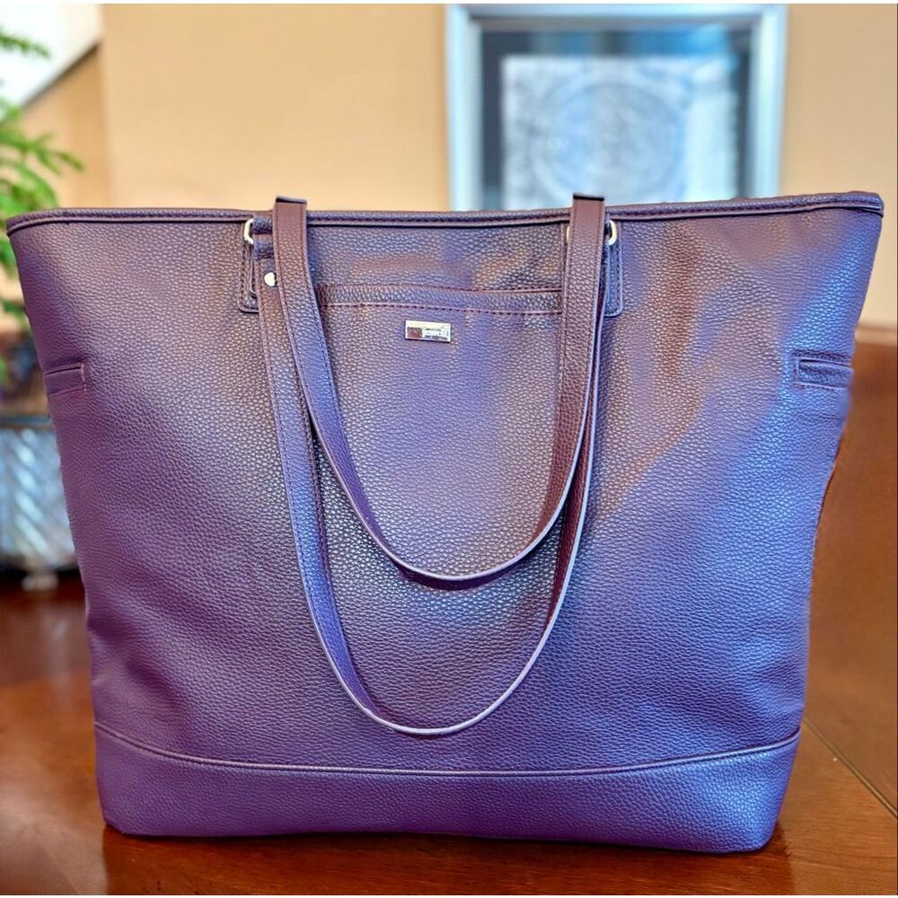JEWEL by THIRTY-ONE - Like New "Fashion Editor" Jumbo Laptop Tote in Merlot - Picture 5 of 14